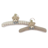 BEAR PRINCE PADDED BABY HANGERS SET OF 2
