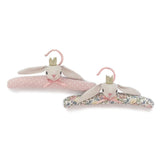 PADDED BUNNY PRINCESS BABY HANGERS SET OF 2