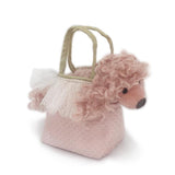 PINK POODLE PLUSH TOY IN PURSE 'PARIS'