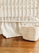Tan Fabric Basket / Storage Caddy