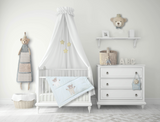 BEDTIME PRINCE BEAR COTTON QUILT