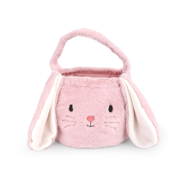 Fluffy Bunny Basket-Pink