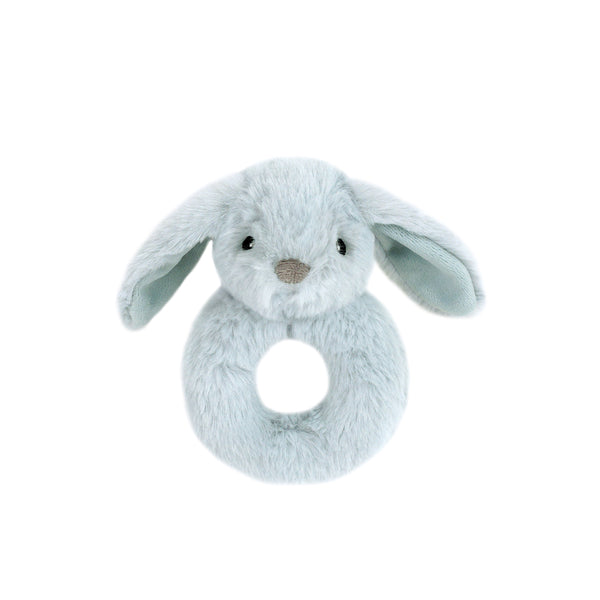 Bunny Fur Rattle-Blue