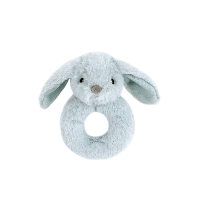 Bunny Fur Rattle-Blue