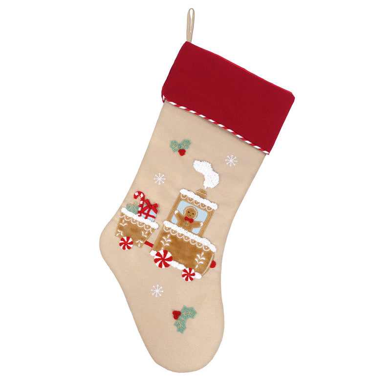 Gingerbread Choo Choo Stocking