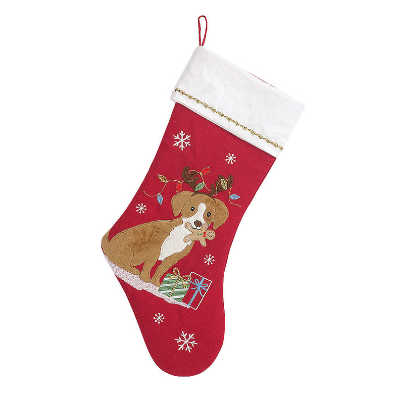 Festive Puppy Stocking