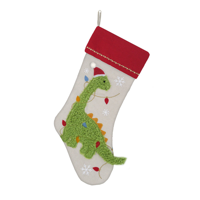 Dino Claus Stocking