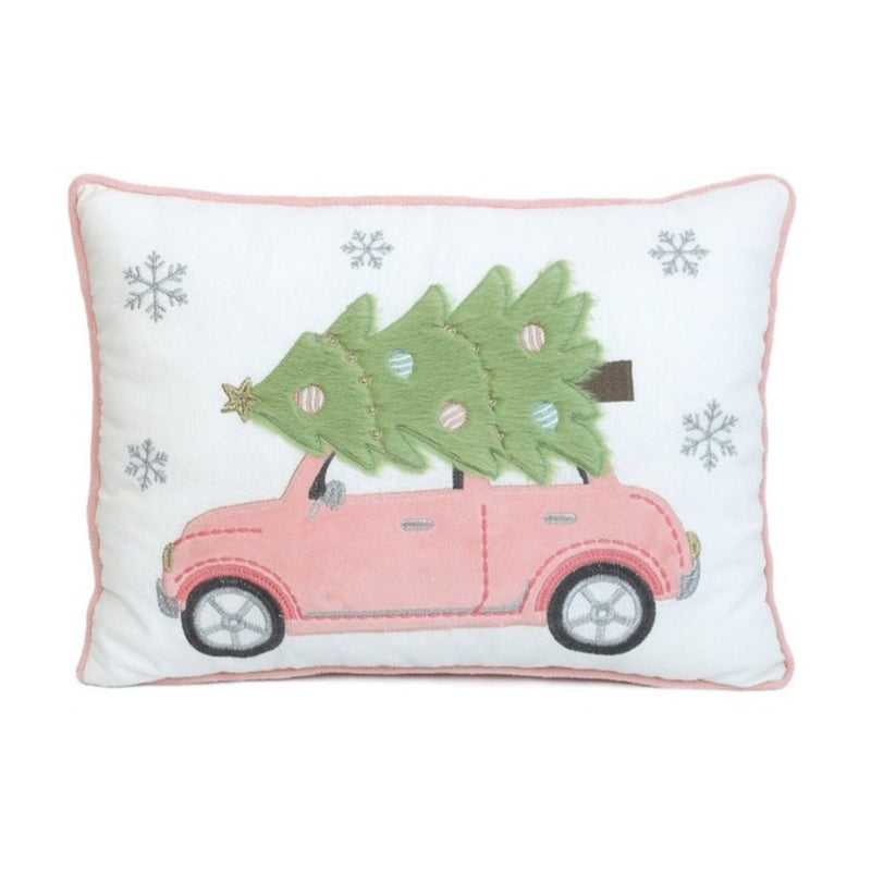 Pink Holiday Lumbar Pillow
