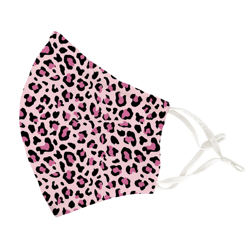 Pink Leopard Adult Face Cover 2 Pack Set