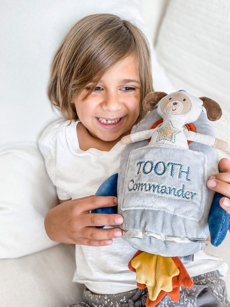 SPACESHIP 'TOOTH COMMANDER' PILLOW AND DOLL