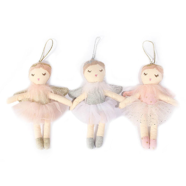 ASSORTED ANGEL PLUSH DOLL ORNAMENTS