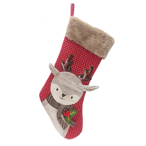 MERRY REINDEER HOLIDAY STOCKING
