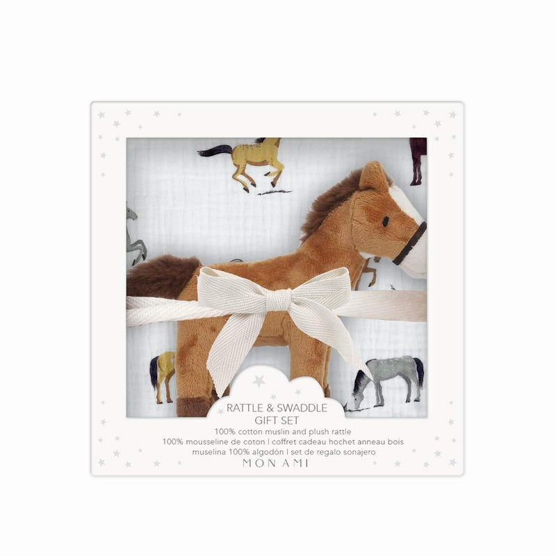 CHANTILLY BLANKET AND RATTLE GIFT SET