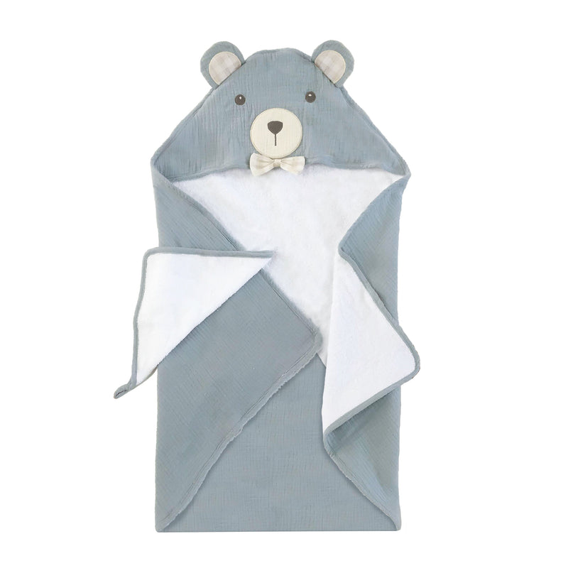 Petit Bear Terry Muslin Baby Towel and Washcloth Set