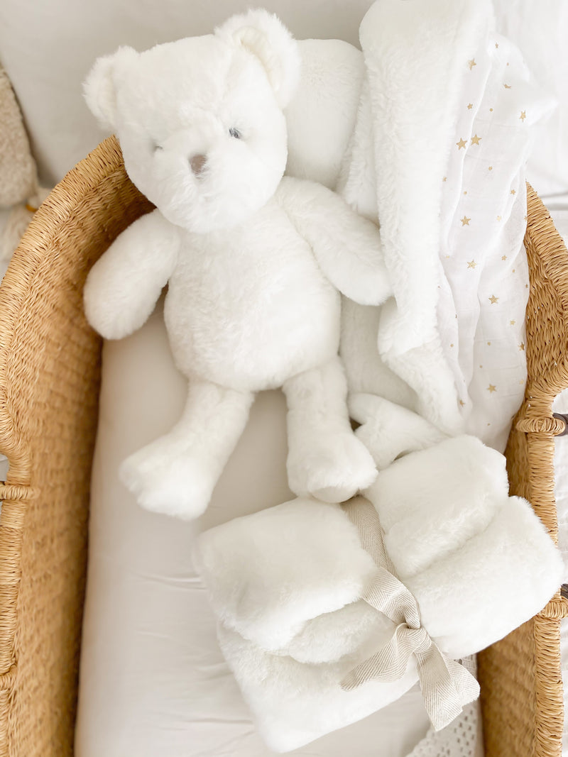 ‘BEAUMONT’ LUXE BEAR-PURE WHITE