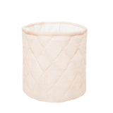 QUILTED MUSLIN BIN-SET OF 2 BLUSH PINK/WHITE